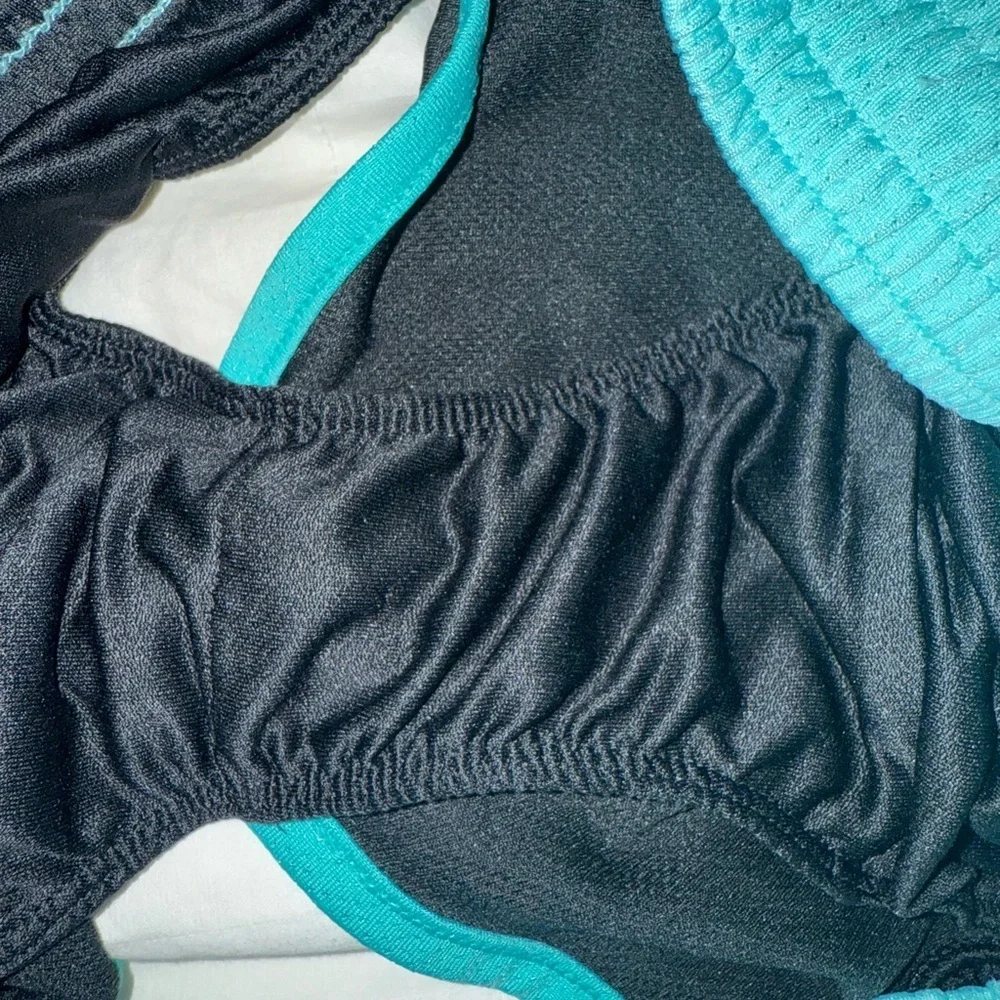 Nike Black and Teal Dri-FIT Shorts